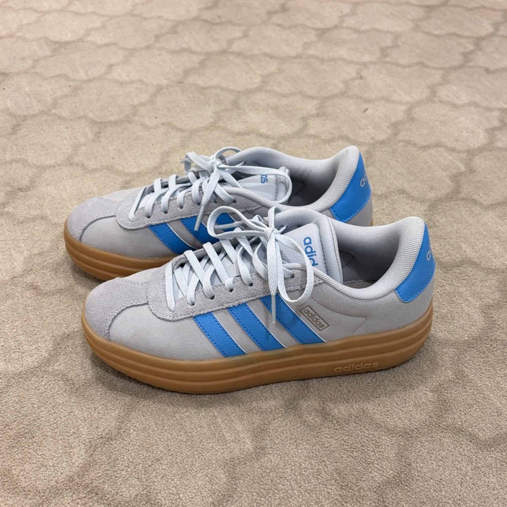 Adidas Women’s Gray and Blue Athletic Shoes Women’s 7.5 (fits 8-8.5)